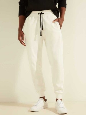 White Guess Eco Roy Men's Joggers | 4657-EUFCB