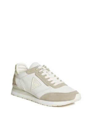 White Guess New Glory Men's Sneakers | 6725-ZFBTK