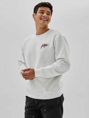 White Guess Originals x Anna Nicole Smith Men's Sweatshirt | 0462-DLZUW