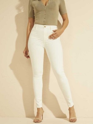 White Guess Stiletto No. 97 Women's Jeans | 9820-JSGYD