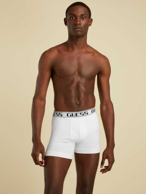 White Guess Summer Games Sport Boxer Briefs Men's Underwear | 2385-AWMJF