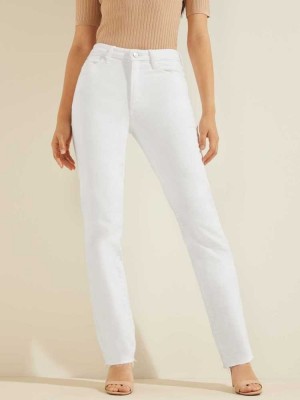 White Multicolor Guess 1981 Straight Women's Jeans | 4380-LEZPF