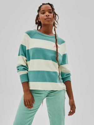 White Multicolor Guess Originals x Anna Nicole Smith Raglan Women's Sweaters | 2546-GIWAY