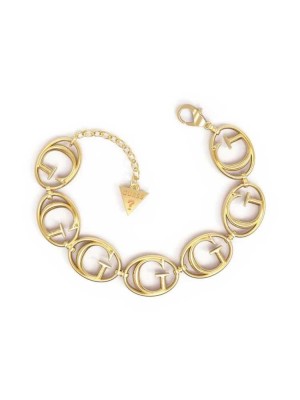 Yellow Gold Guess Gold-Tone Multi G Chain Women's Bracelet | 0935-FDWMR