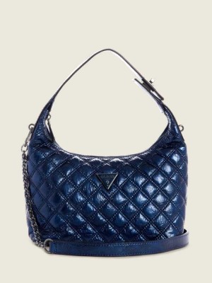 Yellow Guess Cessily Quilted Hobo Women's Shoulder Bags | 2706-RLFPS