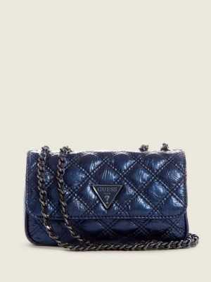 Yellow Guess Cessily Quilted Mini Convertible Women's Crossbodies | 4183-EJRYX